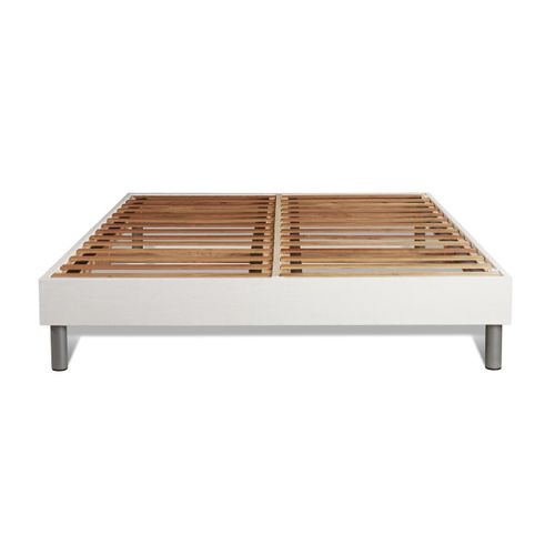 Ensemble Matelas Ressorts Ensachés Et Mémoire De Forme 180x200 Energy Ep:22 Cm - Sommier Kit Blanc