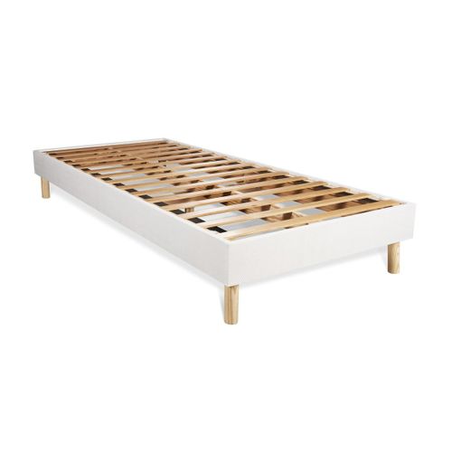 Ensemble Matelas Latex Et Mémoire De Forme 90x200 Actilatex Morpho Ep:24 Cm - Sommier Kit Blanc