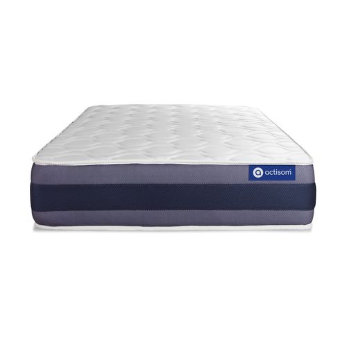 Ensemble Matelas Latex Et Mémoire De Forme 90x200 Actilatex Morpho Ep:24 Cm - Sommier Kit Blanc
