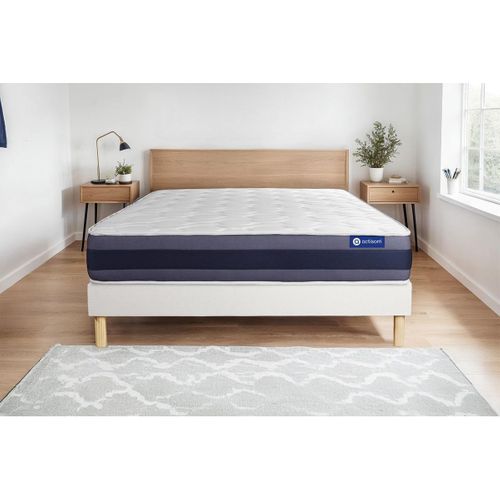 Ensemble Matelas Latex Et Mémoire De Forme 90x190 Actilatex Morpho Ep:24 Cm - Sommier Kit Blanc