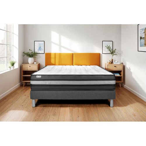 Ensemble Matelas Mousse Polyuréthane à Mémoire De Forme 160x200 Vital Power Zen Ep:24 Cm - Sommier K