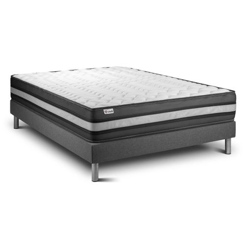 Ensemble Matelas Mousse Polyuréthane à Mémoire De Forme 160x200 Vital Power Zen Ep:24 Cm - Sommier K