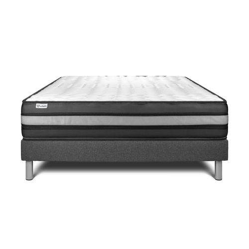 Ensemble Matelas Mousse Polyuréthane à Mémoire De Forme 140x200 Vital Power Zen Ep:24 Cm - Sommier K