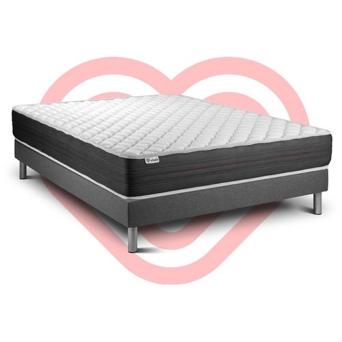Ensemble Matelas Mousse Polyuréthane à Mémoire De Forme 140x190 Vitalmemo One Ep:24 Cm - Sommier Kit