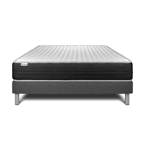Ensemble Matelas Mousse Polyuréthane à Mémoire De Forme 140x190 Vitalmemo One Ep:24 Cm - Sommier Kit