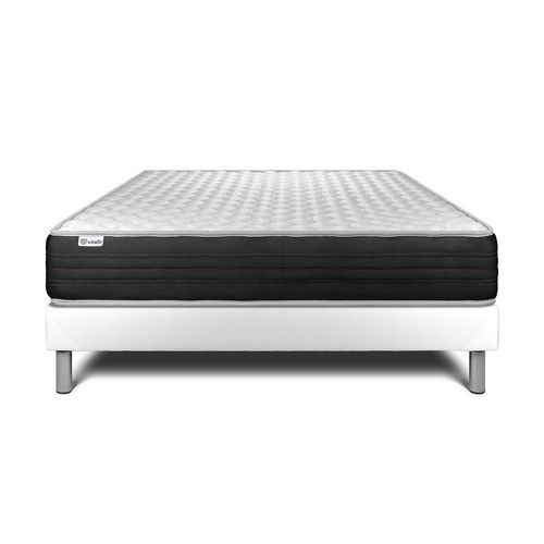 Ensemble Matelas Mousse Polyuréthane à Mémoire De Forme 160x200 Vitalmemo One Ep:24 Cm - Sommier Kit