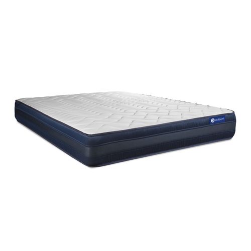 Ensemble  Matelas Actimemo Tech 140x190 Mémoire De Forme 5zones De Confort + Sommier Kit Blanc + 2or