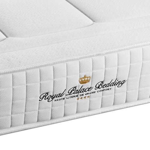 Ensemble Matelas Mémoire De Forme 90x200 Balmoral Ep:24 Cm - Sommier Kit Noir