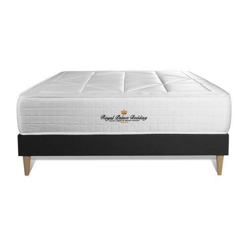 Ensemble Matelas Ressorts Ensachés Et Mémoire De Forme 140x200 Windsor Ep:26 Cm - Sommier Kit Noir