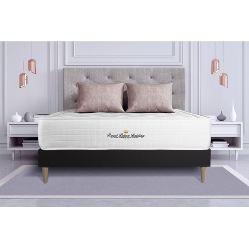 Ensemble Matelas Mémoire De Forme 160x200 Buckingham Ep:30 Cm - Sommier Kit Noir