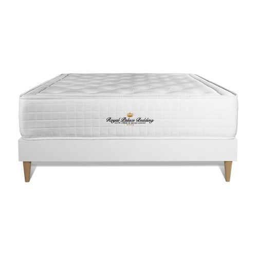 Ensemble Matelas Mémoire De Forme 140x200 Buckingham Ep:30 Cm - Sommier Kit Blanc