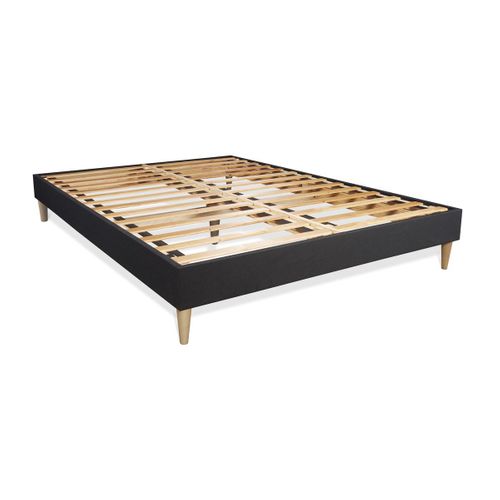 Ensemble Matelas Ressorts Ensachés Et Mémoire De Forme 180x200 Lancaster Ep:22 Cm - Sommier Kit Noir