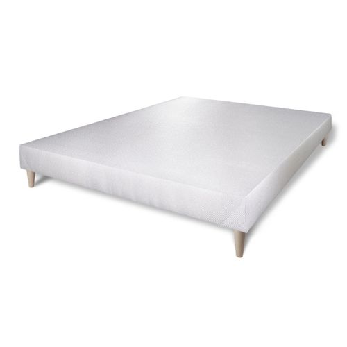 Ensemble Matelas Ressorts Ensachés Et Mémoire De Forme 200x200 Lancaster Ep:22cm - Sommier Blanc