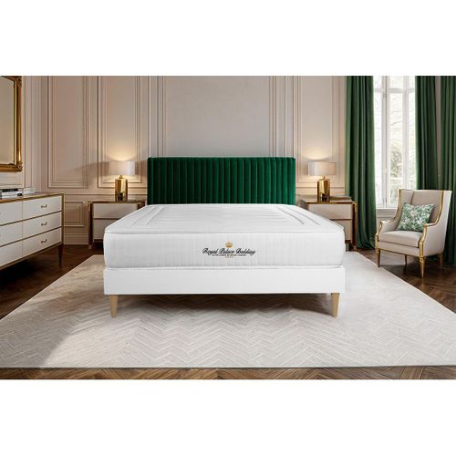 Ensemble Matelas Ressorts Ensachés Et Mémoire De Forme 160x200 Lancaster Ep:22cm - Sommier Blanc