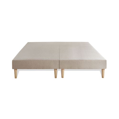 Ensemble Matelas Ressorts Ensachés Et Mémoire De Forme 160x200 Le Soyeux Ep:24cm - Sommier Beige