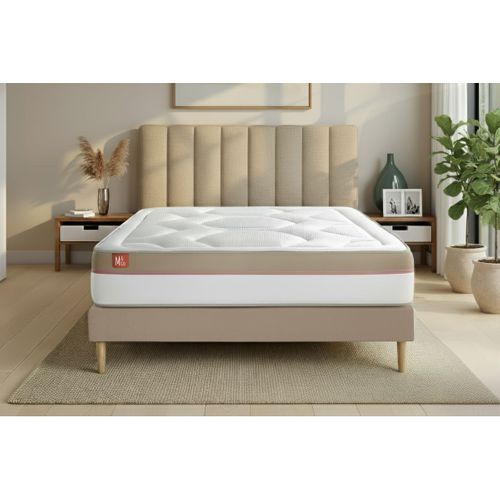 Ensemble  Matelas Le Cosy 160x200cm Mémoire De Forme - Ep. 30cm + Sommier Beige - Mémoire De Forme
