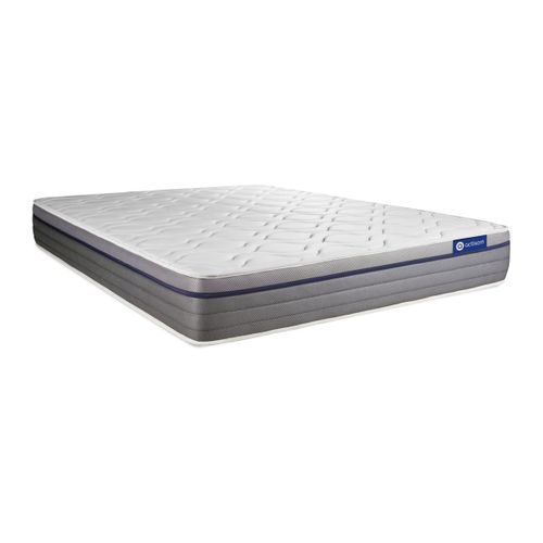 Ensemble  Matelas Ressorts Ensachés+mémoire De Forme Actiflex Zen 160x200 + Sommier Kit Gris + 2 Ore