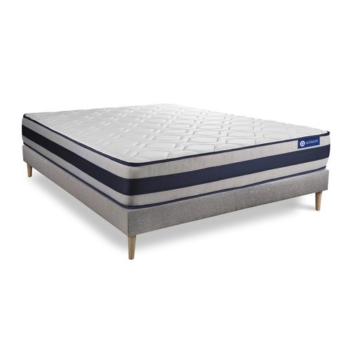 Ensemble Matelas Ressorts Ensachés Et Mémoire De Forme 140x200 Actiflex Ergo Ep:24 Cm - Sommier Kit