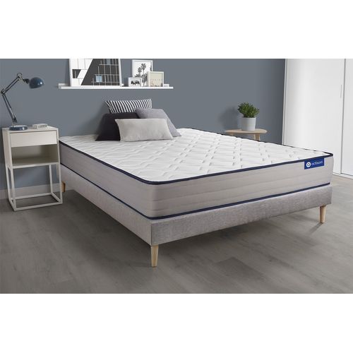 Ensemble Matelas Ressorts Ensachés Et Mémoire De Forme 200x200 Actiflex Form Ep:22 Cm - Sommier Kit