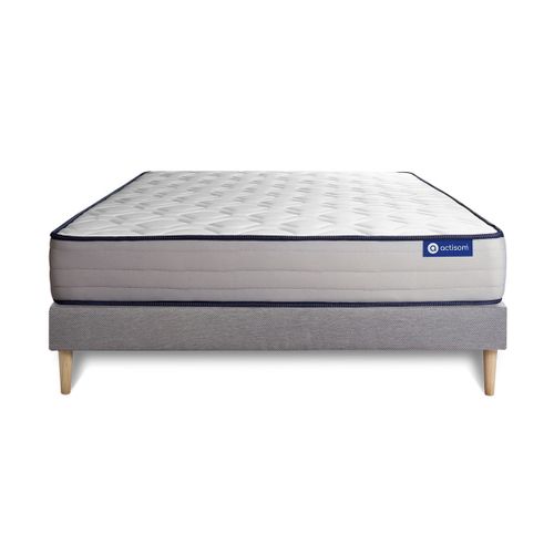 Ensemble Matelas Ressorts Ensachés Et Mémoire De Forme 200x200 Actiflex Form Ep:22 Cm - Sommier Kit