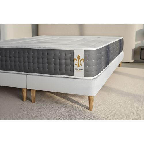 Ensemble Matelas Ressorts Ensachés Et Mémoire De Forme 160x200 Vingt-six Ep:26cm - Sommier Blanc