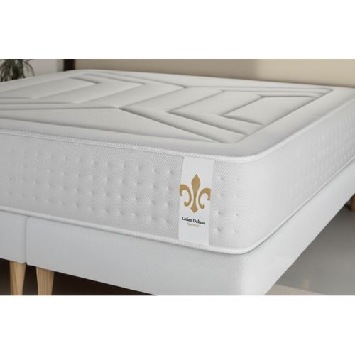 Ensemble Matelas Ressorts Ensachés Et Mémoire De Forme 180x200 Vingt-quatre Ep:24cm - Sommier Gris