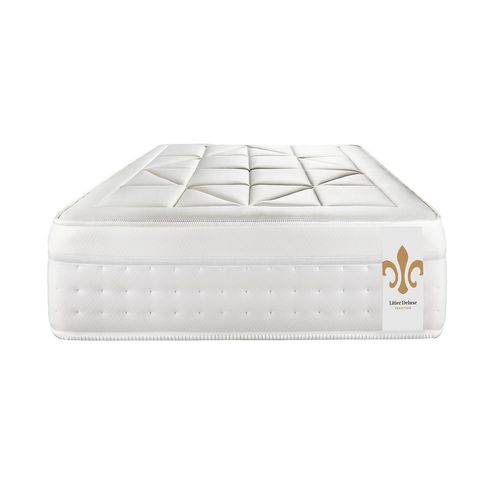 Ensemble Matelas Ressorts Ensachés Et Mémoire De Forme 90x190 Vingt-huit Ep:28 Cm - Sommier Kit Gris