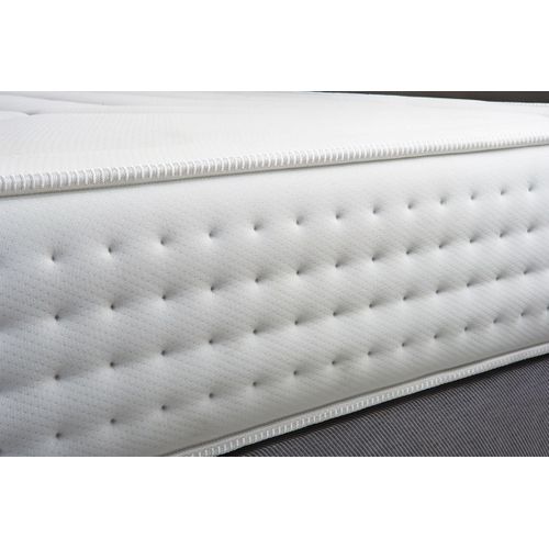Ensemble Matelas Ressorts Ensachés Et Mémoire De Forme 90x200 Vingt-quatre Ep:24 Cm - Sommier Kit Bl
