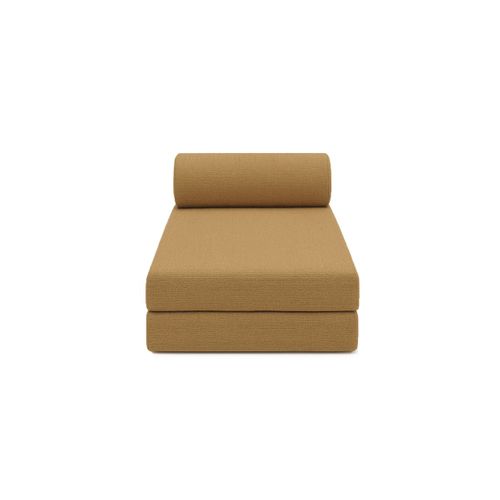 Canapé D'angle Convertible 5 Places - Tissu Tweed - Jaune