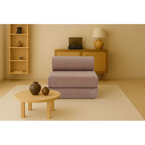 Fauteuil Modulable Et Convertible - Tissu Tweed - Rouge