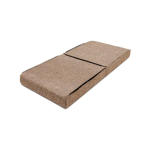 Canapé D'angle Convertible 4 Places - Tissu Tweed - Marron