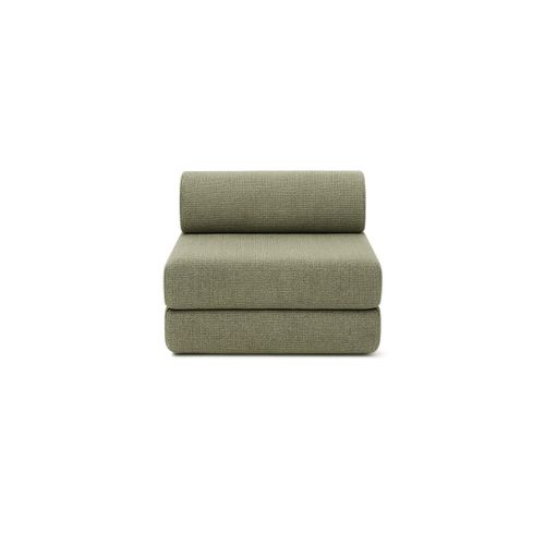 Fauteuil Modulable Et Convertible - Tissu Tweed - Vert
