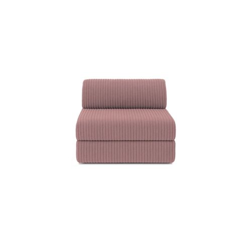 Fauteuil Modulable Et Convertible - Velours Côtelé XL - Rose