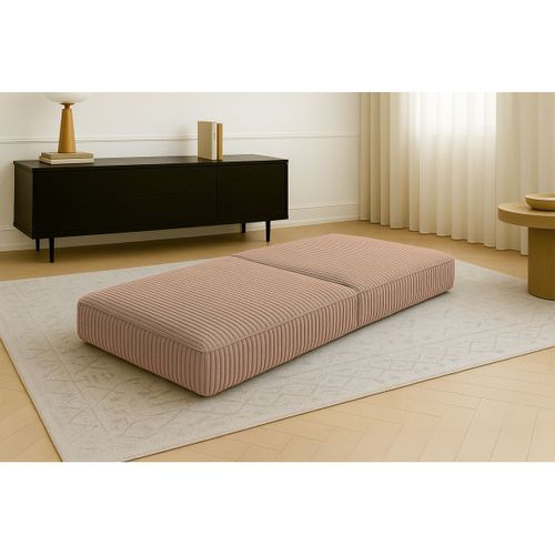 Pouf Modulable Et Convertible - Velours Côtelé XL - Marron