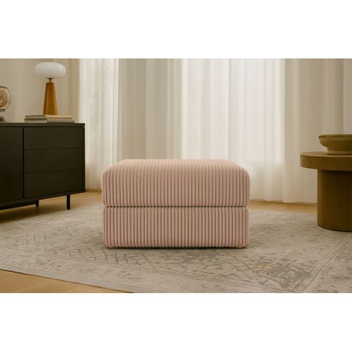 Pouf Modulable Et Convertible - Velours Côtelé XL - Marron