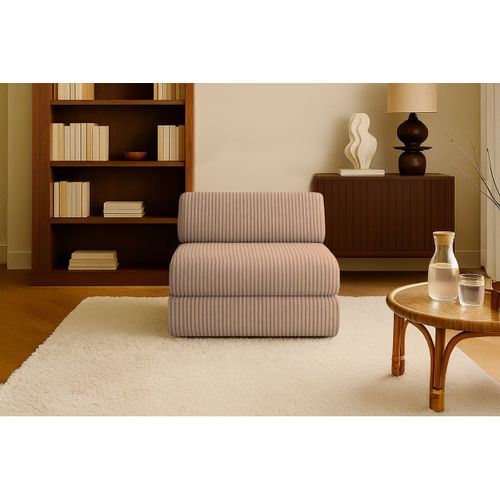 Fauteuil Modulable Et Convertible - Velours Côtelé XL - Marron