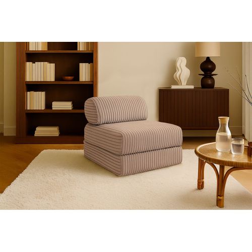 Fauteuil Modulable Et Convertible - Velours Côtelé XL - Marron