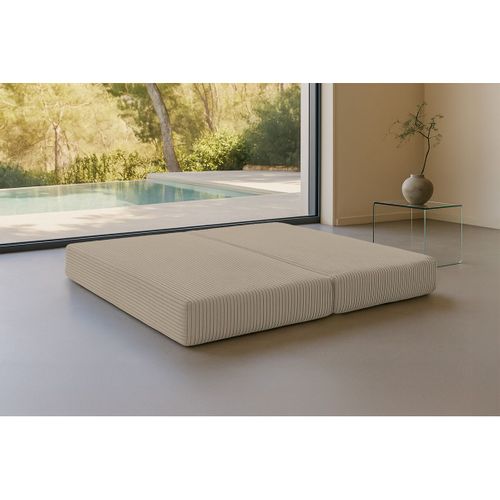 Méridienne Modulable Et Convertible - Velours Côtelé XL - Taupe