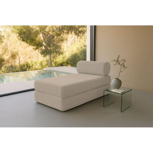 Méridienne Modulable Et Convertible - Velours Côtelé XL - Taupe