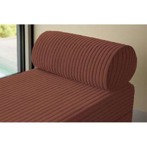 Pouf Modulable Et Convertible - Velours Côtelé XL - Terracotta