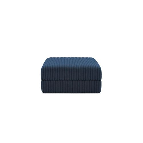 Pouf Modulable Et Convertible - Velours Côtelé XL - Bleu