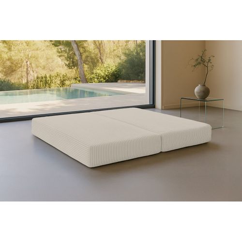 Méridienne Modulable Et Convertible - Velours Côtelé XL - Blanc