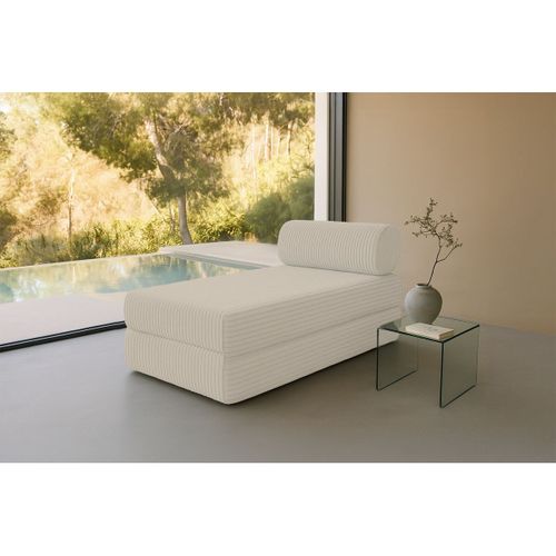 Méridienne Modulable Et Convertible - Velours Côtelé XL - Blanc