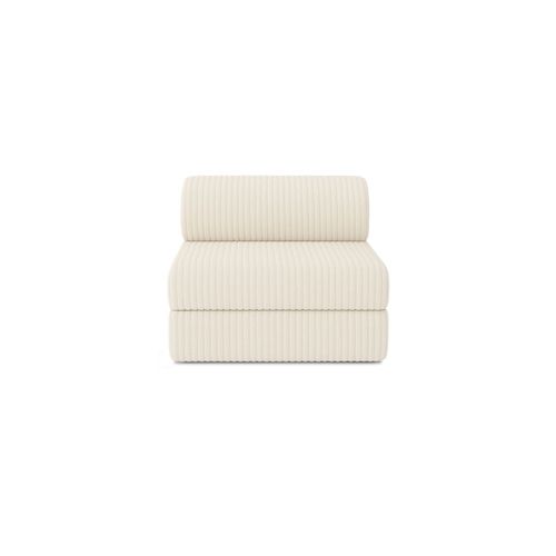 Fauteuil Modulable Et Convertible - Velours Côtelé XL - Blanc