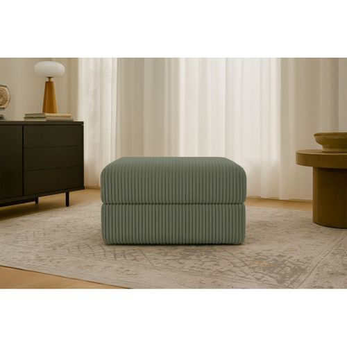 Pouf Modulable Et Convertible - Velours Côtelé XL - Vert