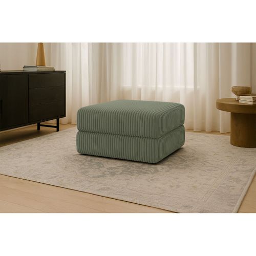 Pouf Modulable Et Convertible - Velours Côtelé XL - Vert