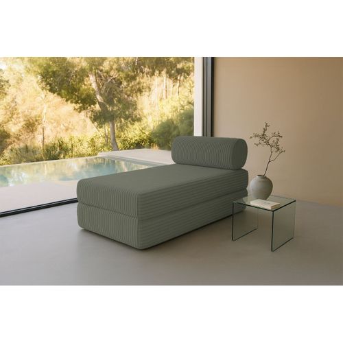 Méridienne Modulable Et Convertible - Velours Côtelé XL - Vert