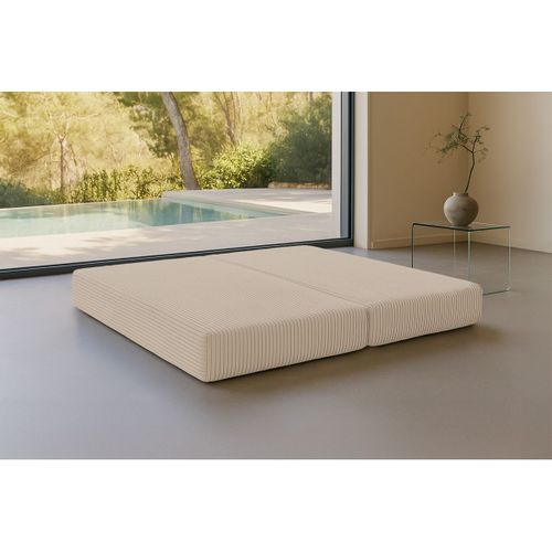 Méridienne Modulable Et Convertible - Velours Côtelé XL - Beige