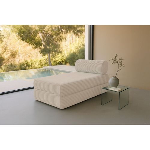Méridienne Modulable Et Convertible - Velours Côtelé XL - Beige