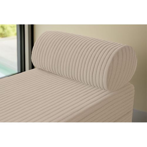 Méridienne Modulable Et Convertible - Velours Côtelé XL - Beige